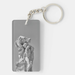 Roman sculptures in modern composition keychain