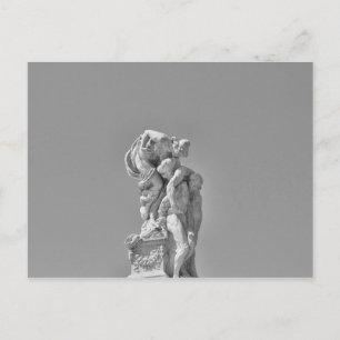 Roman sculptures in modern composition postcard