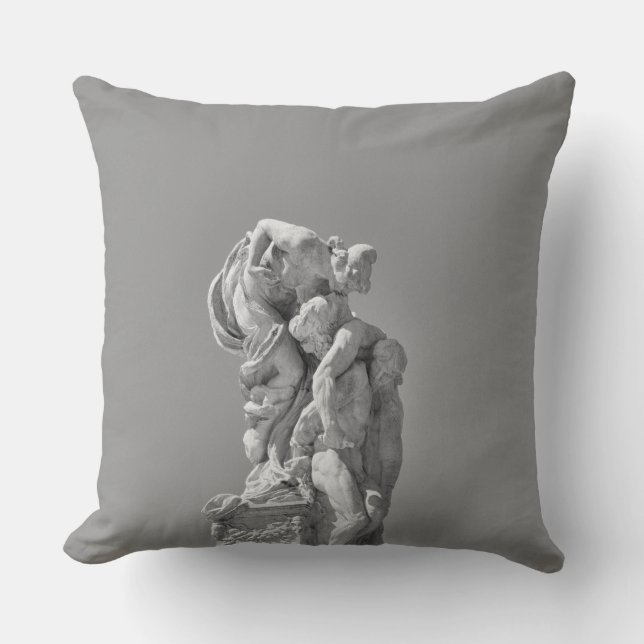 Roman sculptures in modern composition throw pillow (Front)