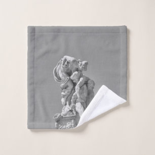 Roman sculptures in modern composition wash cloth