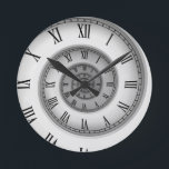 Roman Spiral 121 Round Clock<br><div class="desc">A spiral faced clock design, with Roman numerals spiralling back into the depths of a vortex of time itself. And, you are getting sleepy, sleepy.</div>