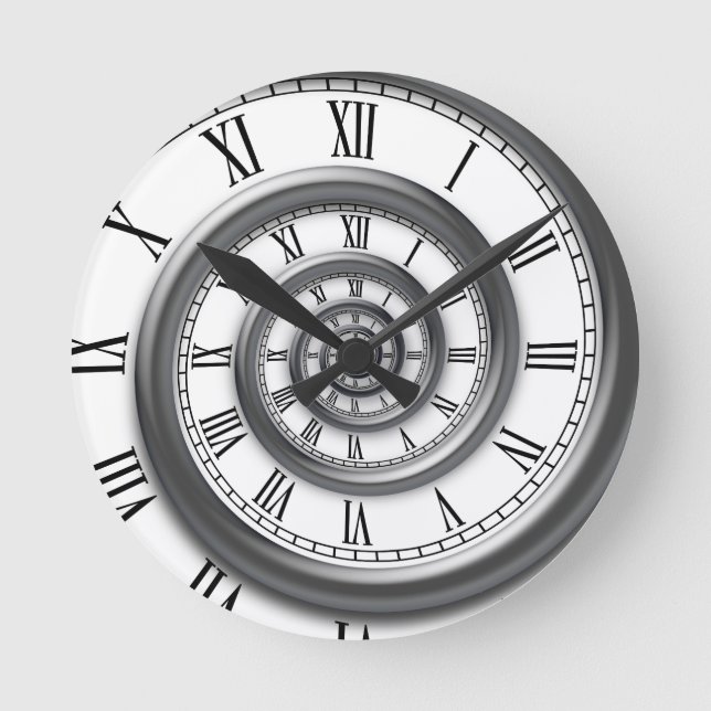 Roman Spiral Wall Clock (Front)