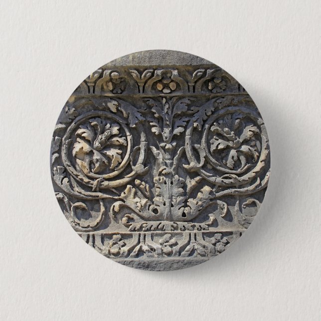Roman stone 2 inch round button (Front)