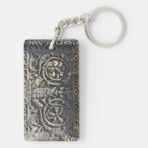 Roman stone keychain