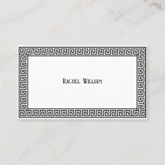 Roman Style Black & White Business Card