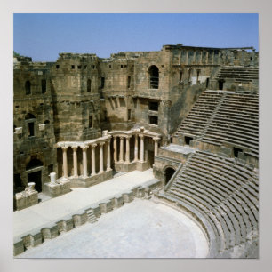 Roman theatre at Bosra , Syria Poster