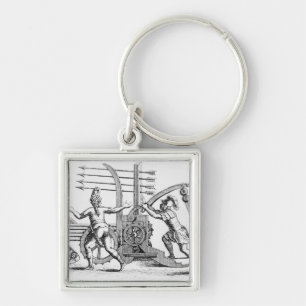 Roman war machine for firing spears keychain