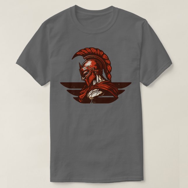 Roman Warrior Fighter Stength Courage T-Shirt (Design Front)