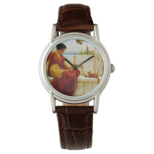 Roman Woman Playing with her Favourite Cat Watch