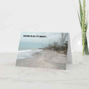 Romance and Love Card with Natural Beach