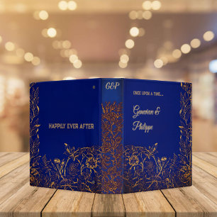 Romance antique personnalisée - Classeur bleu