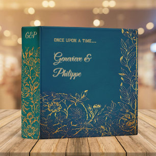Romance antique personnalisée - Classeur turquoise