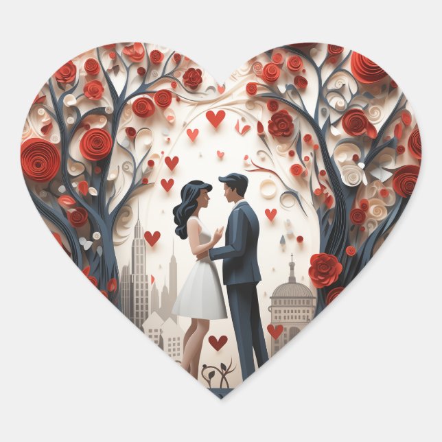 Romance Arbre : Love Embrace Sticker (Devant)
