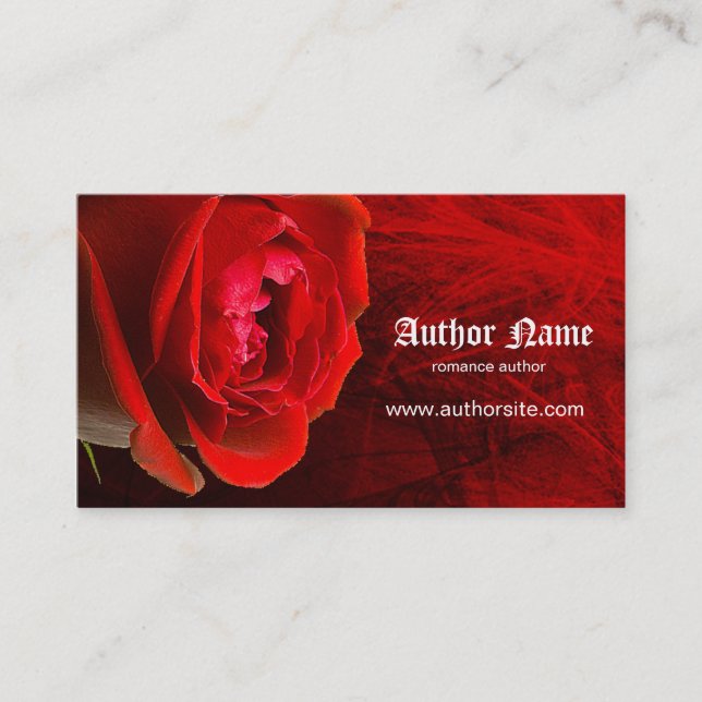 Romance Auteur Carte de visite (Devant)