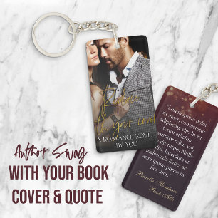 Romance Book Cover & Quote Author Swag Keychain