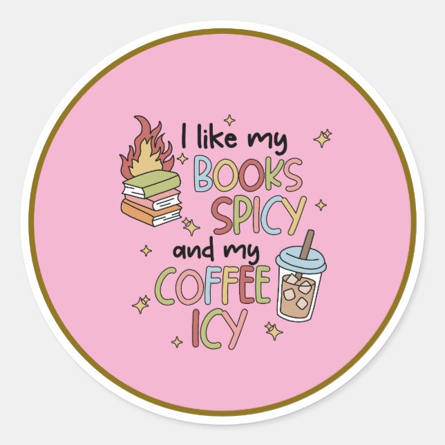 Romance books and coffee sticker (Front)