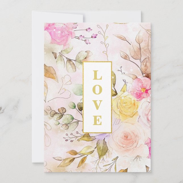 *~ Romance Bow AR26 Flower QR  RSVP Wedding Invita Invitation (Front)