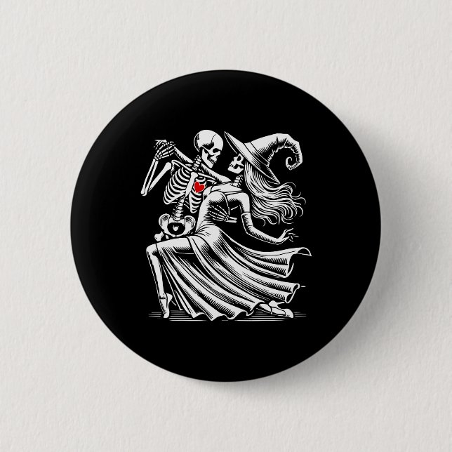 Romance Dance With Witch  2 Inch Round Button (Front)