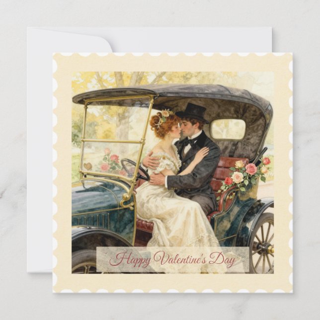 Romance dans une voiture victorienne – Carte de la (Devant)
