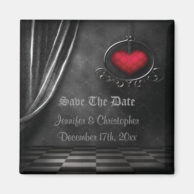 Romance Gothique Sauvez La Date Magnet Mariage (Devant)