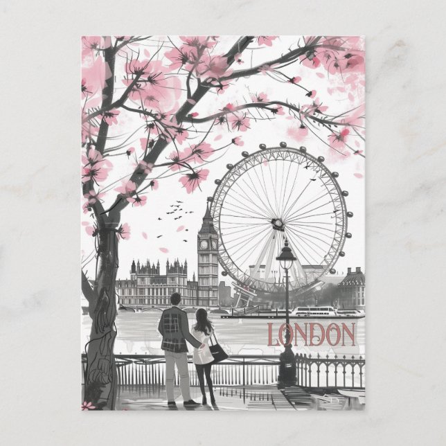 Romance in London Postcard (Front)
