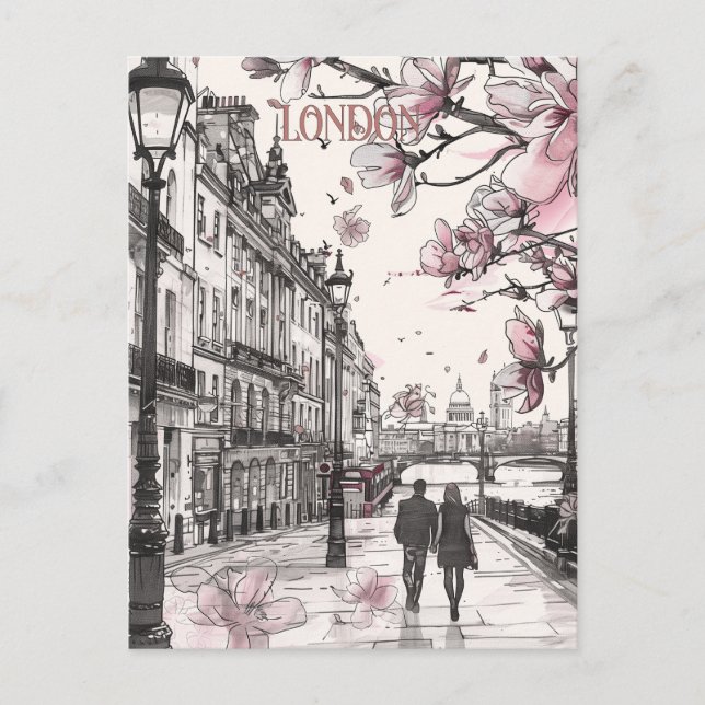 Romance in London Postcard (Front)