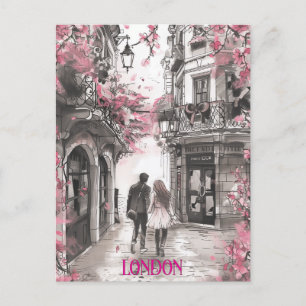 Romance in London Postcard