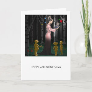 Romance in the fairy tale forest card
