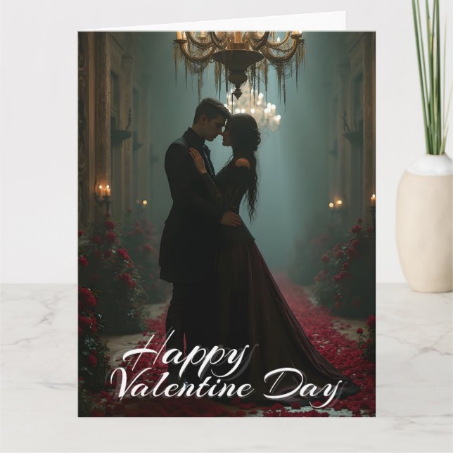 Romance in the Rose Hall for Valentine's Day Card (Front)