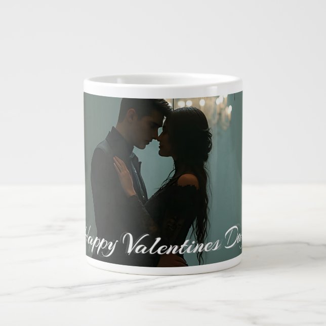 Romance in the Rose Hall for Valentine's Day Large Coffee Mug (Front)