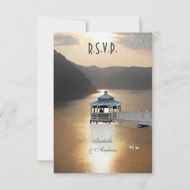 Romance on the Lake RSVP Card (Front)