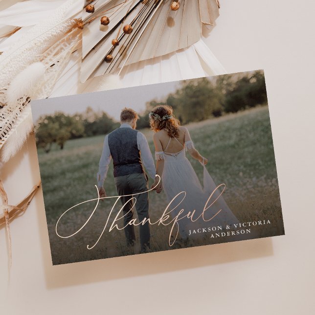Romance Remerciements Mariage Foil Merci Carte pho (Créateur téléchargé)