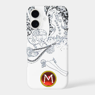 ROMANCE /ROMANTIC LOVERS BLACK WHITE RED MONOGRAM