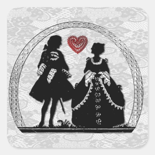 Romance Silhouette Romantic Stickers