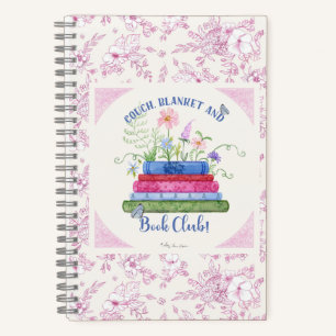 Romance Stack of Books Club Watercolor Pink Floral
