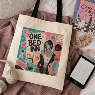 Romance Trope One Bed Inn Reader Tote Bag