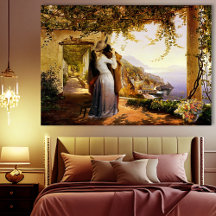 Romance vintage en Italie Toile embouteillée