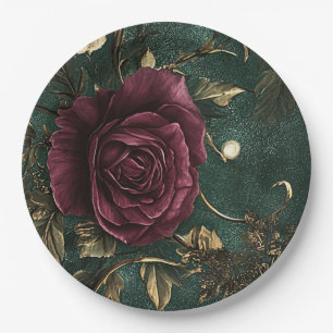 Romance & Vintage Rose. Paper Plate