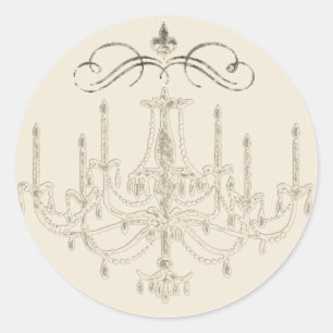 Romance with a Chandelier ~ 20 Sticker Wedding