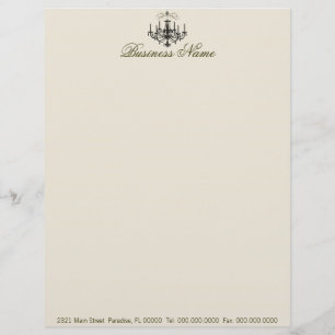 Romance with a Chandelier ~ Business Letterhead