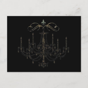 Romance with a Chandelier ~ Postcard