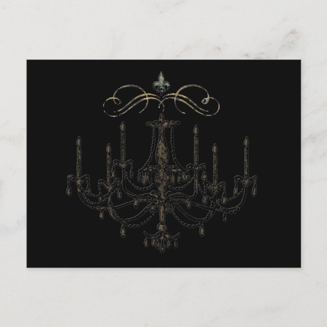 Romance with a Chandelier ~ Postcard (Front)