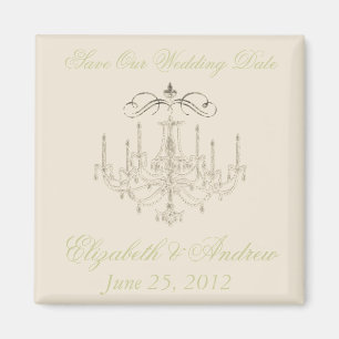 Romance with a Chandelier ~ Save the Date Love Magnet