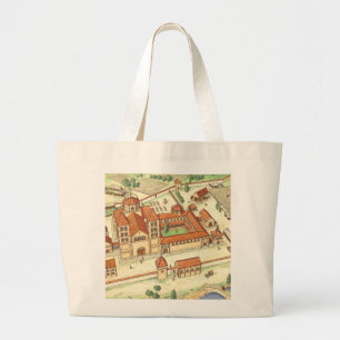 Romanesque Abbey. Model Large Tote Bag