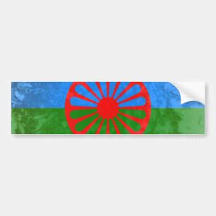 Romani flag bumper sticker