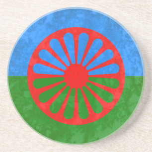 Romani flag coaster