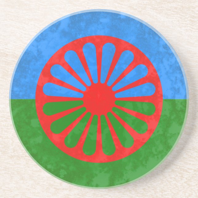 Romani flag coaster (Front)