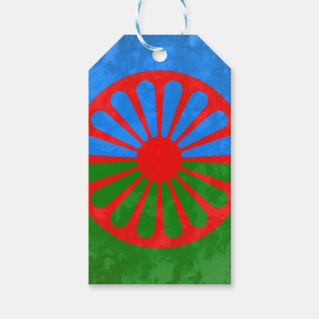 Romani flag gift tags (Front)