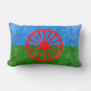 Romani flag lumbar pillow