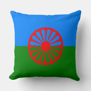 Romani Flag Throw Pillow